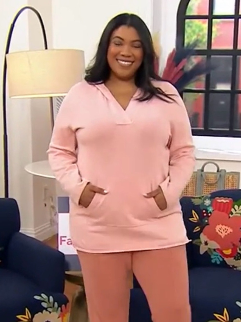 Barefoot Dreams Sunbleached Cotton Bonnie Hoodie Pink Sz 1X